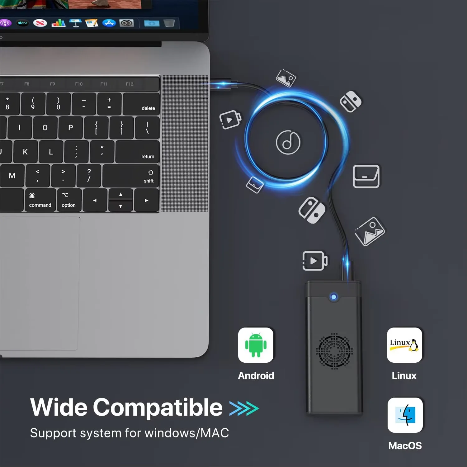 Factory Built-in Fan Cooling Dissipation M.2 USB 3.1 To Mobile Hard Disk Box NVME/NGFF 2 In 1 Dual Protocol External Solid State
