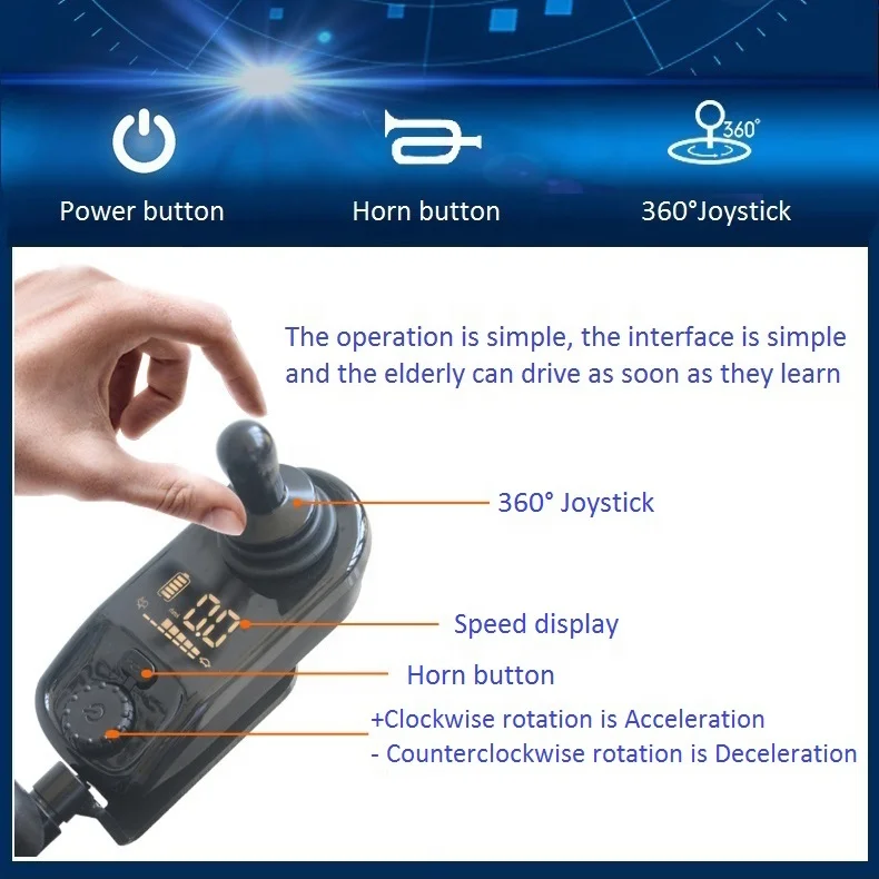 KSM-601S бесщеточный 500W легкая электрическая инвалидная коляска с 6AH для батареей во время путешествий пультом дистанционного управления электрических инвалидных