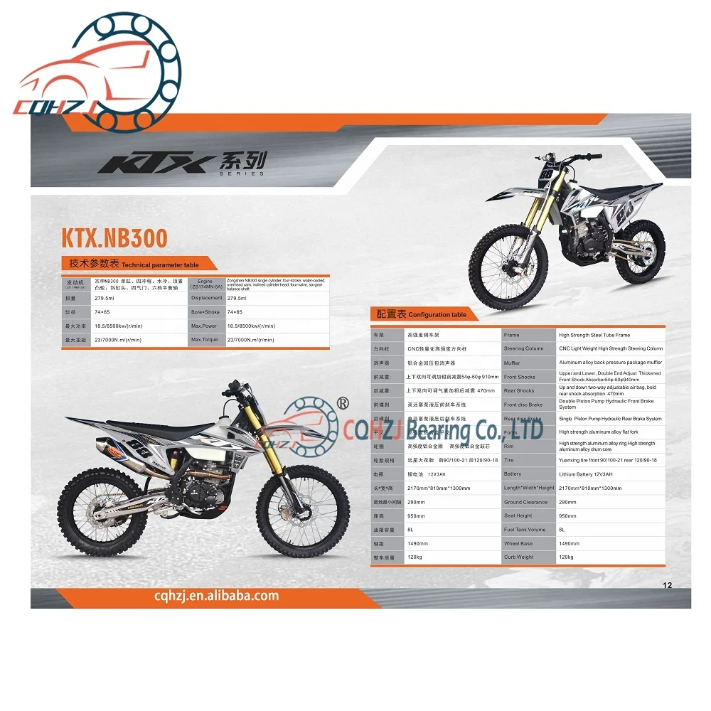 CQHZJ Wholesale With Zongshen NB300 Four-stoke Four-valve Six-gearbalance Shaft Brand New High-end Racing Motorcycle KTS.NB300