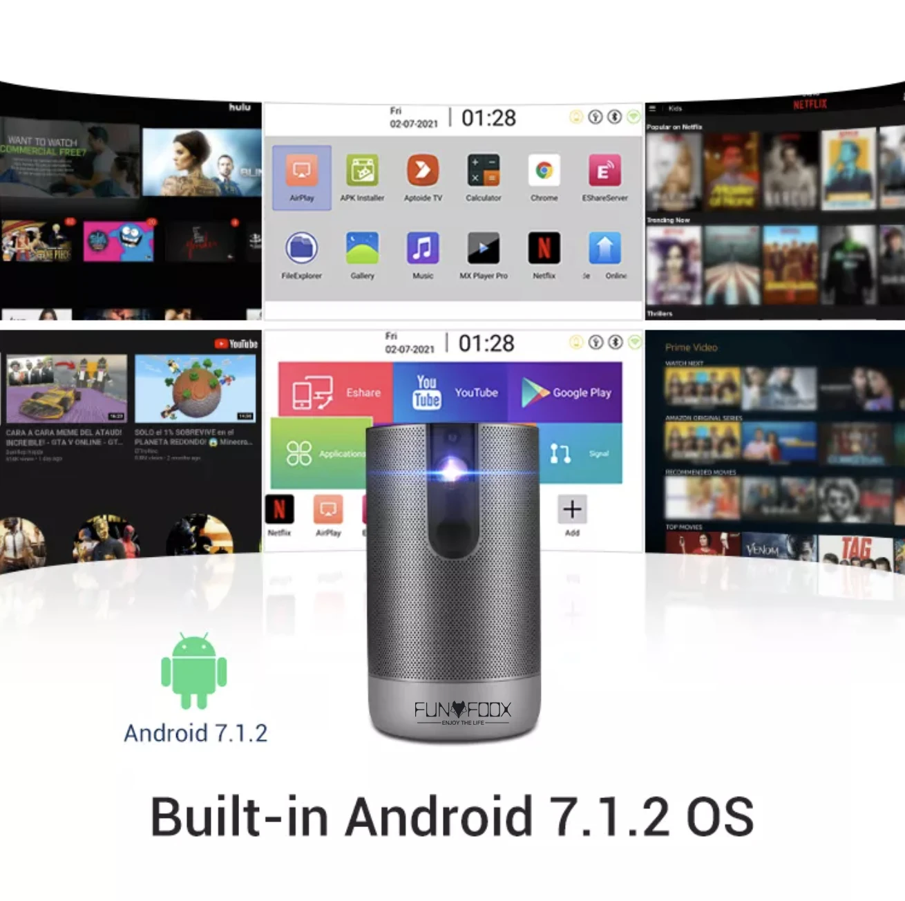 Mini Wifi Wireless 300 Ansi Lumen Home Theater Portable outdoor projectors