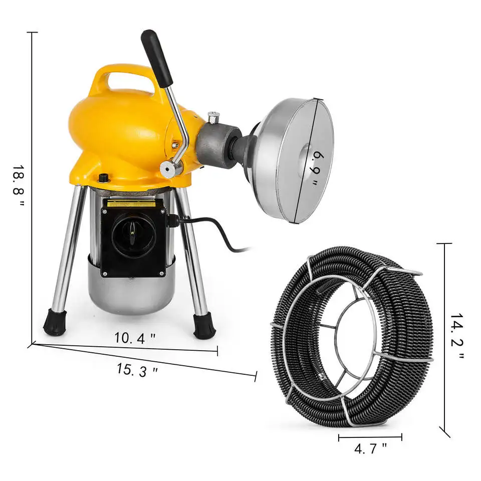 Portable Electric Plumbing Pipe Cleaner Machine tube dredging machine washer drain cleaning machine for sale