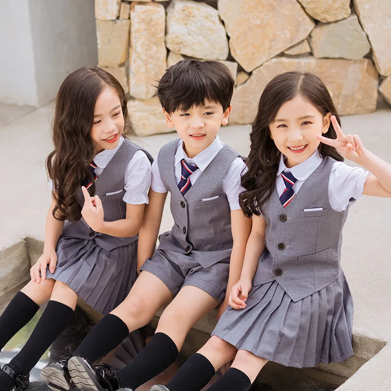 Custom high quality new design kindergarten school uniforms