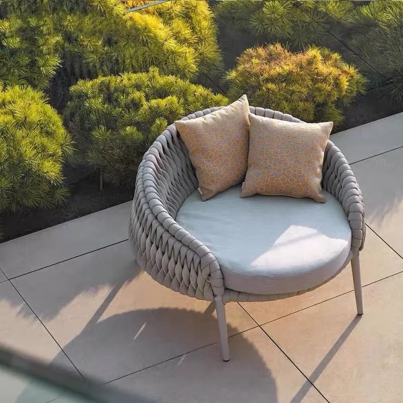 Outdoor Iron Rattan Fabric Glass Aluminum Combination Sofa Garden Gazebos Living Room Veranda Balcony Set Furniture