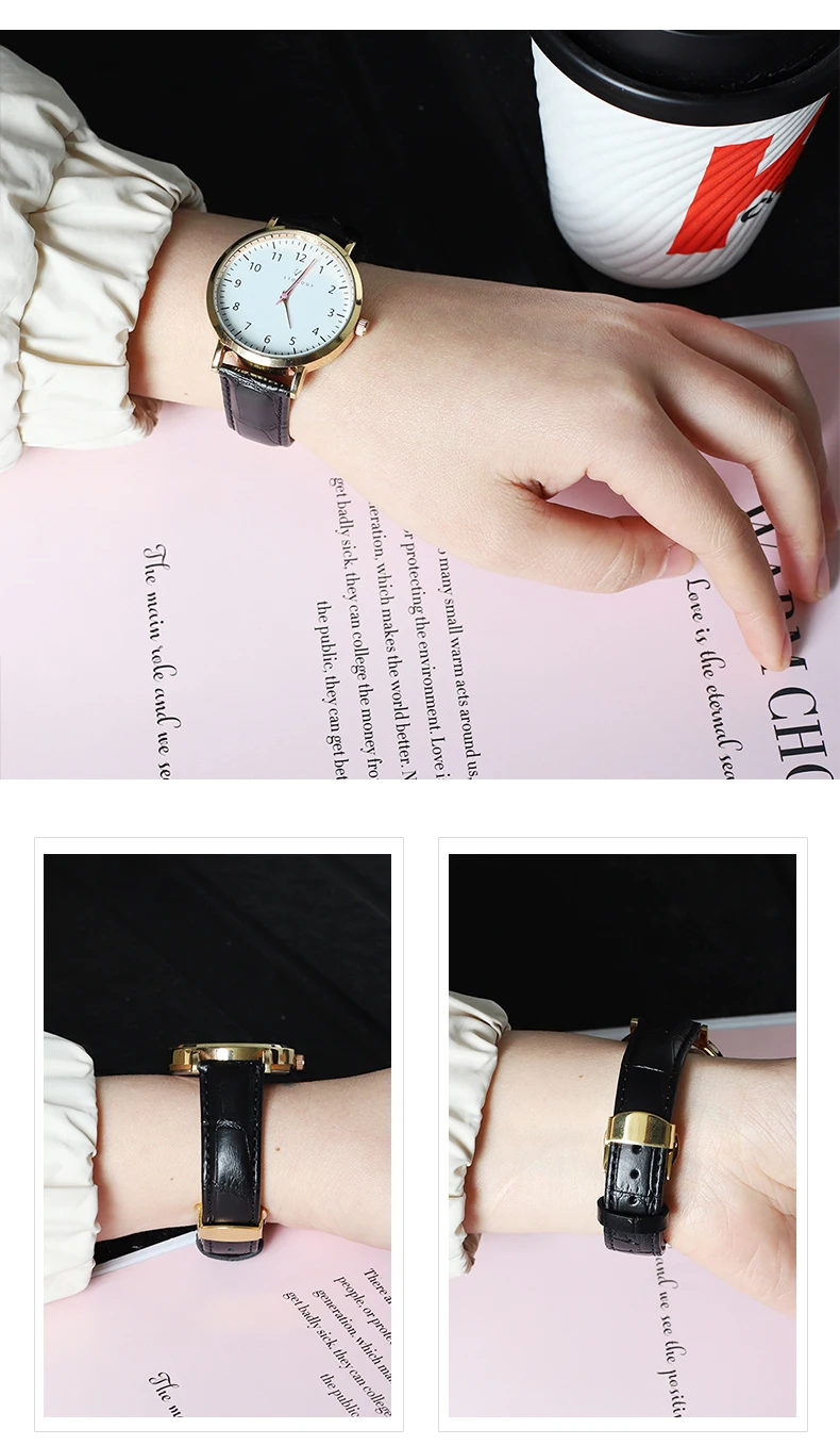 bamboo leather watch strap