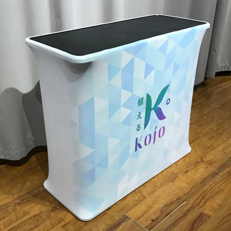 Exhibition Booth Tension Fabric Display Stand Trade Show Backdrop Stand Cool Collapsible Display Counter for Trade Show Booth