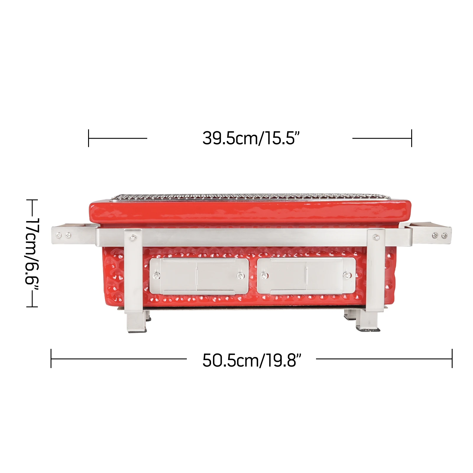 AUPLEX Portable Ceramic Table Square Japanese Hibachi BBQ Charcoal Barbecue Grill outdoor camping