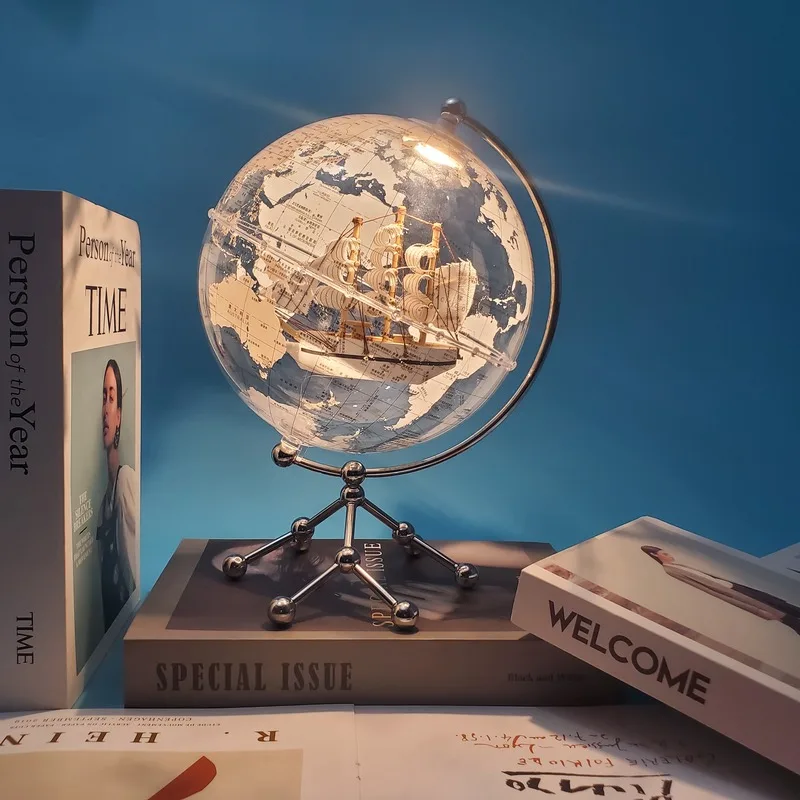 Wellfun Fathers Day Gift Earth Globe Ornament Trending Products 2024 New Arrivals Novelty Gifts Globe Earth Map