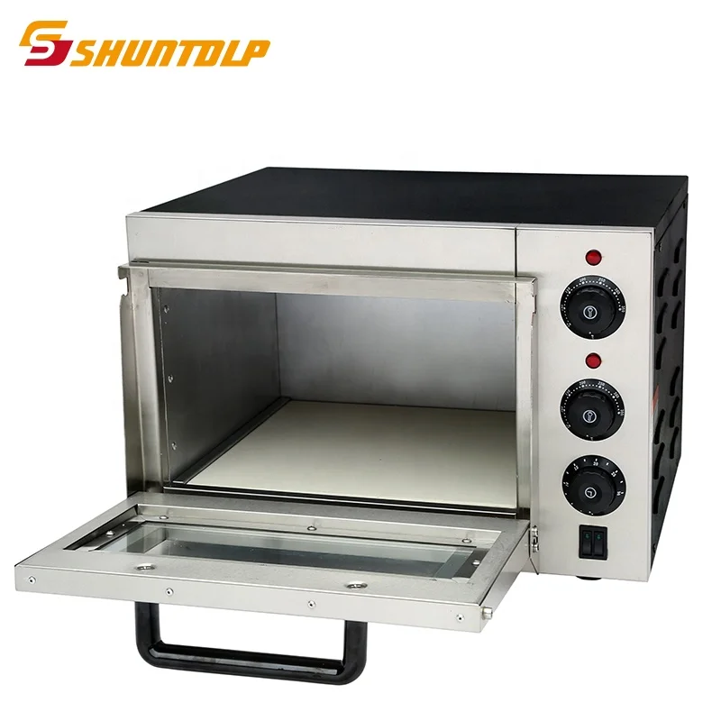 Electric Mini European Bread Oven with Baking Stone for Home Bakery and Commercial Restaurants 350 degree Small deck oven