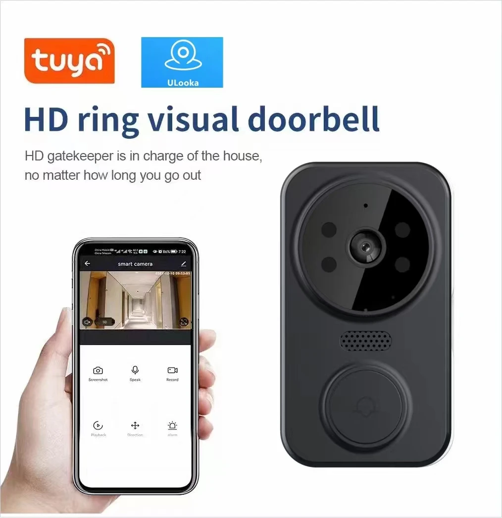 TOPU.Y M8 480P WIFI wireless video doorbell mobile phone APP remote control two ways voice intercom mini door bell camera