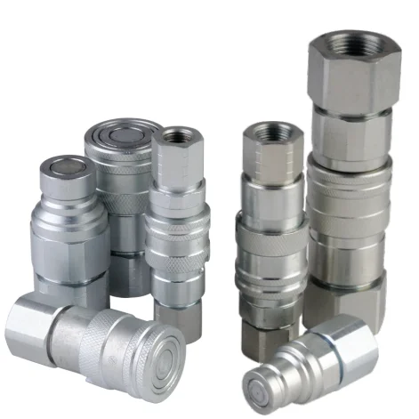 (ISO16028) flat face Steel/Stainless Steel quick hydraulic fluid coupling hydraulic  release quick coupling