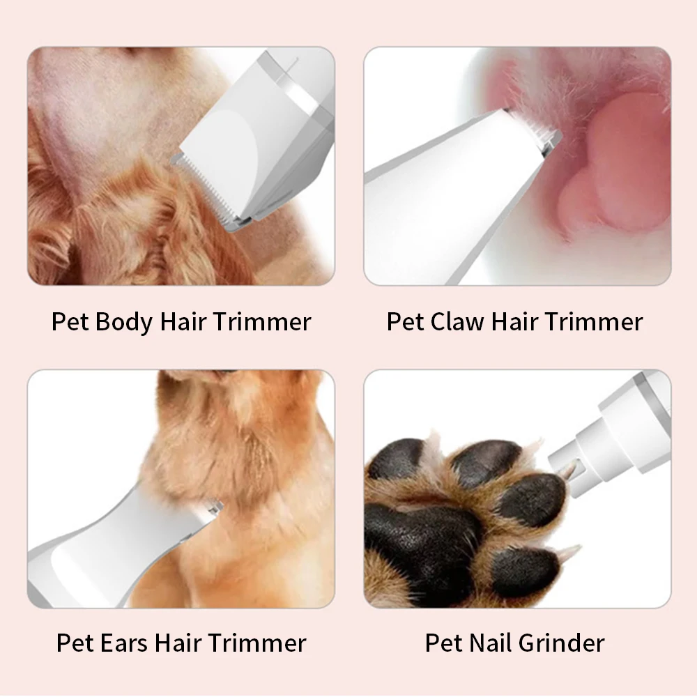 Pet Dog Hair Trimmer Animal Rechargeable Electrical Replacement Head Pet Hair Clipper for Dogs Cat Waterproof Trimmer Charge