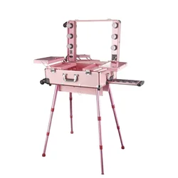 Yaeshii Multi-layer trolley makeup box professional large-capacity removable caster makeup nail Case