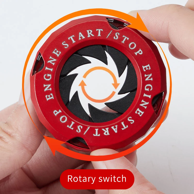 Car interior modification one key start button ignition switch rotary cover motorcycle starter ring car accessories