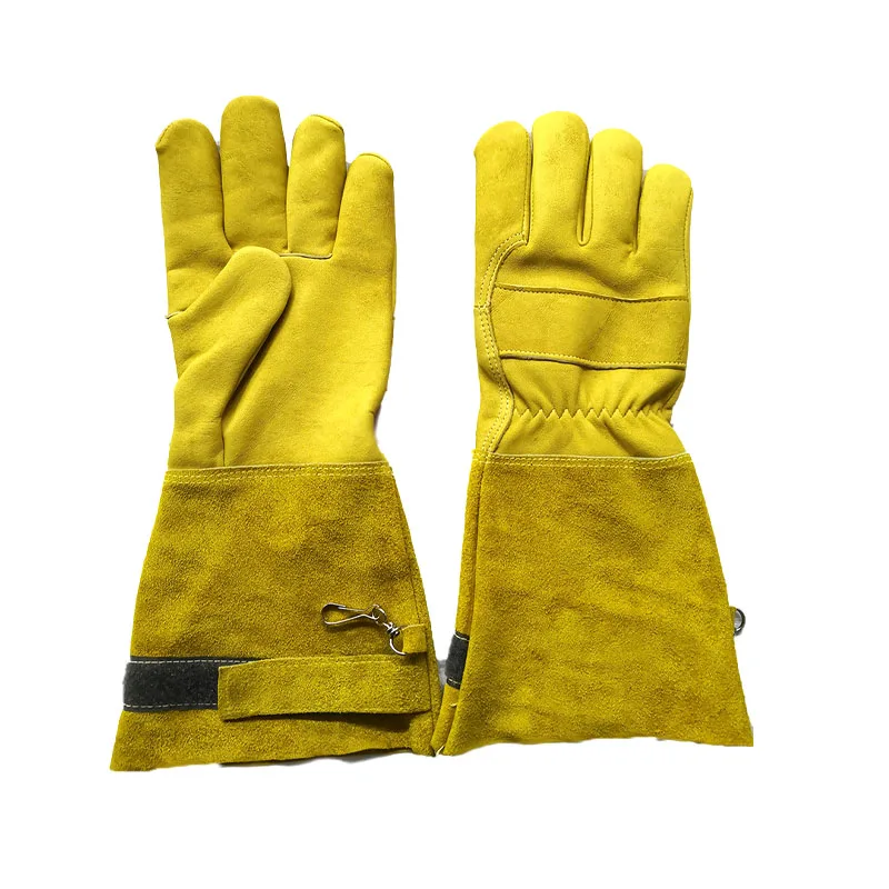 Personal Protective Equipment Safety Gloves Cowhide Leather Fire Fighter Welding Gloves with Aluminum Foil Heavy Duty Welding