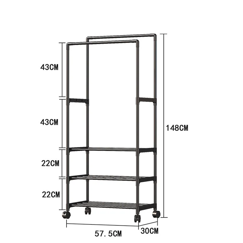 Simple multifunctional shoes and hats rack Drying clothes rack storage clothes and hats cupboard bedroom shoe rack