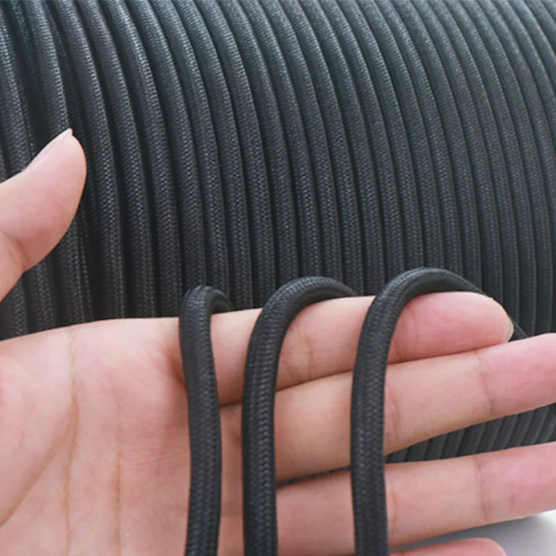 Black 6.0mm UHMWPE Rope Block rope Low friction coefficient Low stretch Light weight