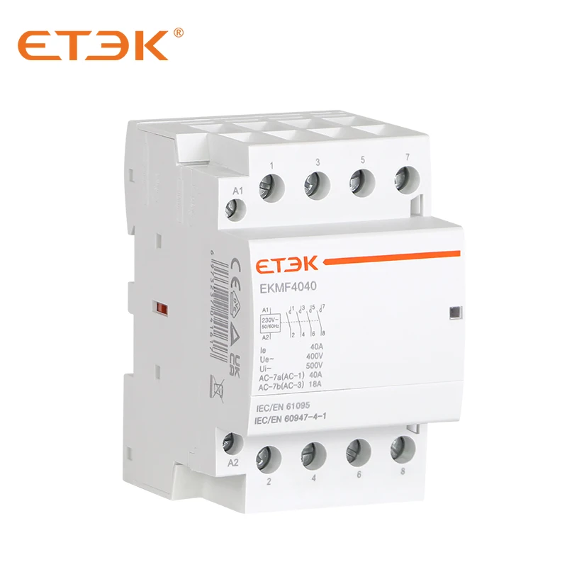 ETEK 4P 40A 4NO Coil 230VAC Modular Contactor