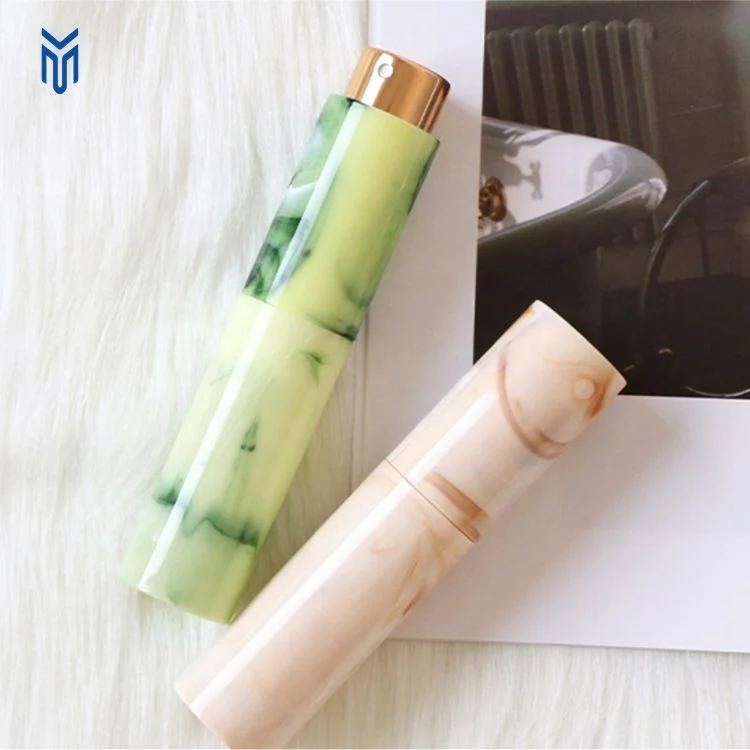Luxury marble material mini perfume sprayer 10ml perfume glass bottle travel refillable perfume bottle with atomizer