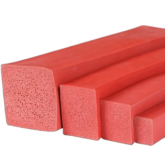 High Temperature  Heat Resistant Silicone Rubber Strip Sponge Foam Sealing 12*12mm