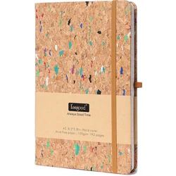 Eco-Friendly A5 Notebook with Cork Cover- Premium Lined Paper- Inner Pocket & Elastic Band