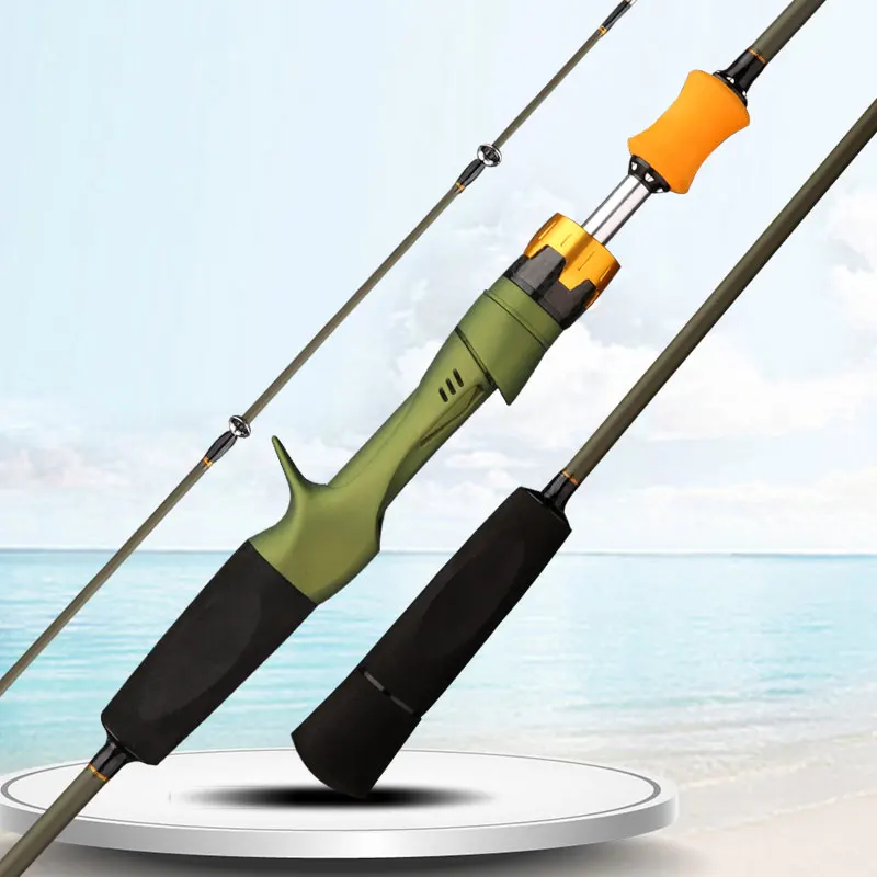 
 matt green slow pitch solid carbon casting rod  