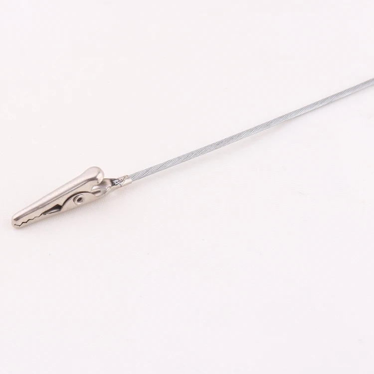 factory supply cheap price metal crocodile alligator clip with stainless steel wire for stationery accessories