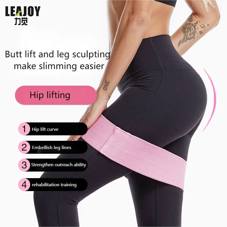 Adjustable Unisex Booty Band Natural Rubber 3 Sets of Resistance Bands for Buttocks and Gluteus Maximus