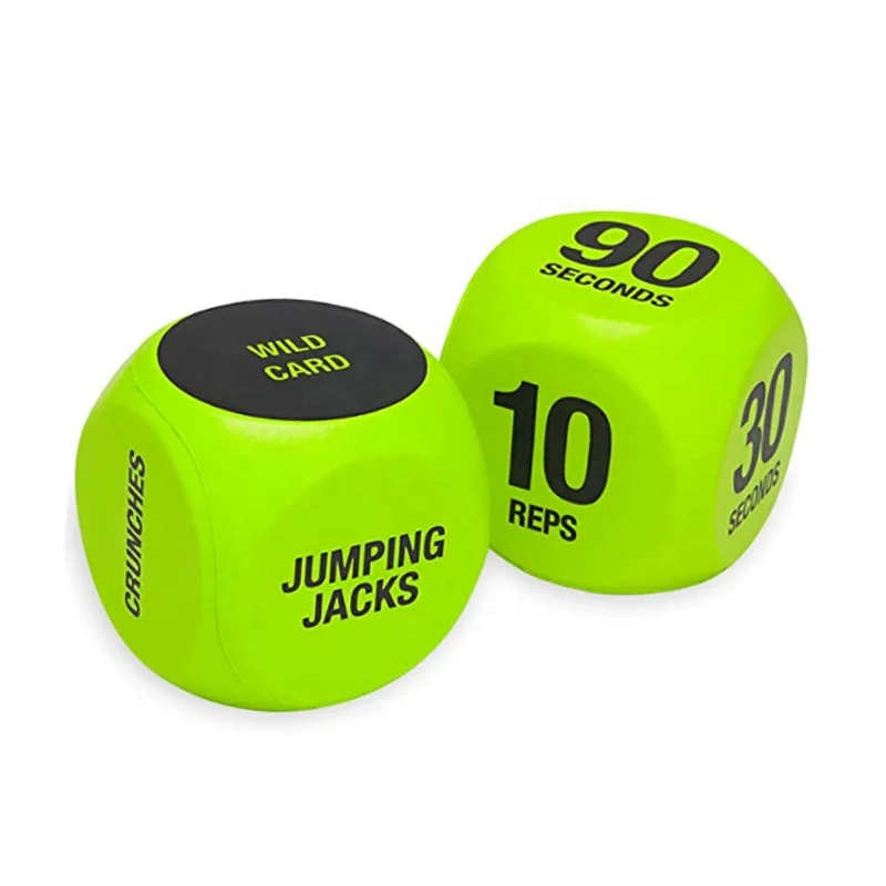 Custom printed Fitness Dice Workout Sports Dice 6 Sided Anti Stress Dice