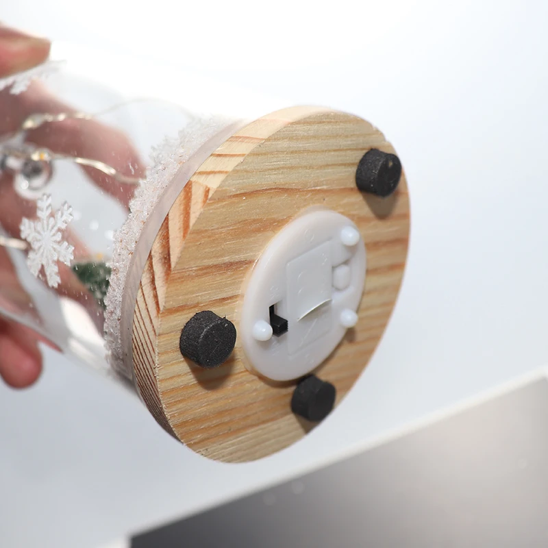 Five-pointed star candlestick Christmas snow light Glass candle holder carved glass candle jar