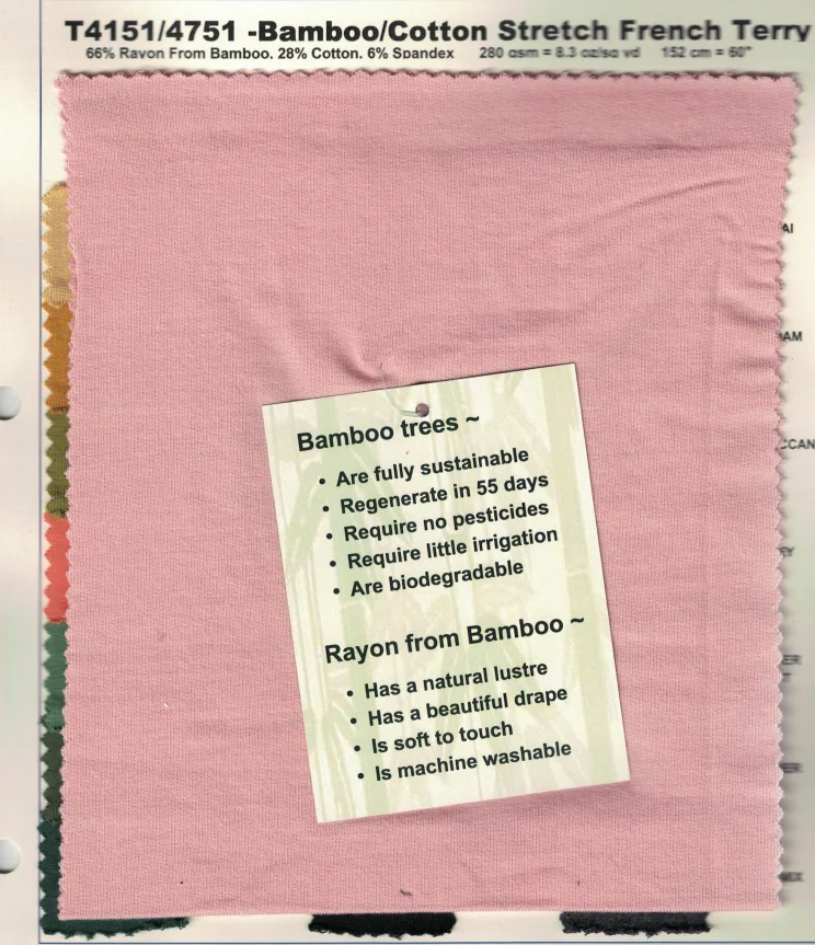 
bamboo cotton spandex jersey 