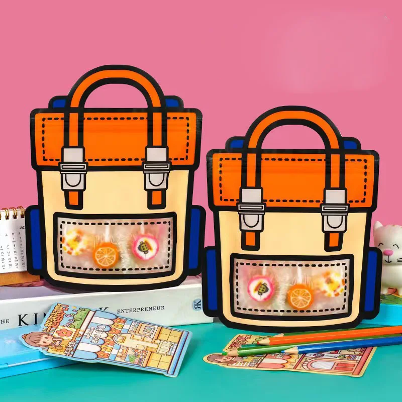 Small Plastic Ziplock Seal Bags Smell Proof Resealable Packaging Storage Bags Candy  Bags with Handle