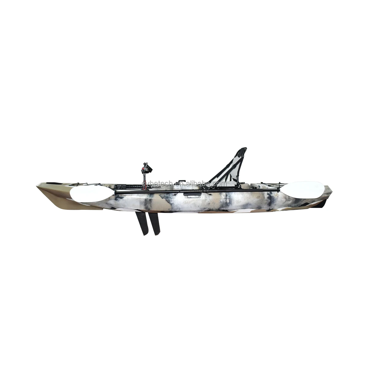 Rowing Boats For Fishing HDPE plastic bike Pedal powered ocean rigid kayak for fishing