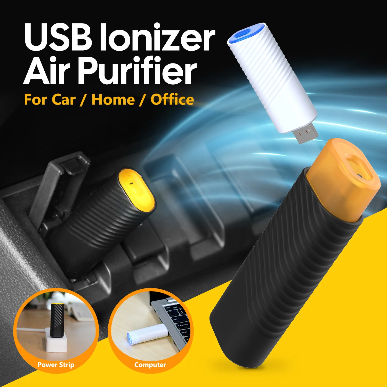 Innovative New Technology Air Cleaner Portable Mini Household USB Air Purifier for Laptop Computer Car