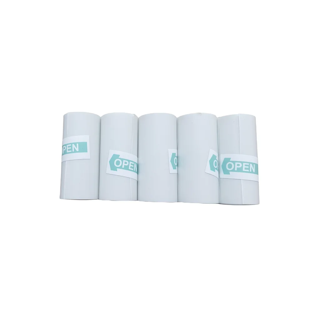 transparent adhesive 57mm thermal sticker paper roll