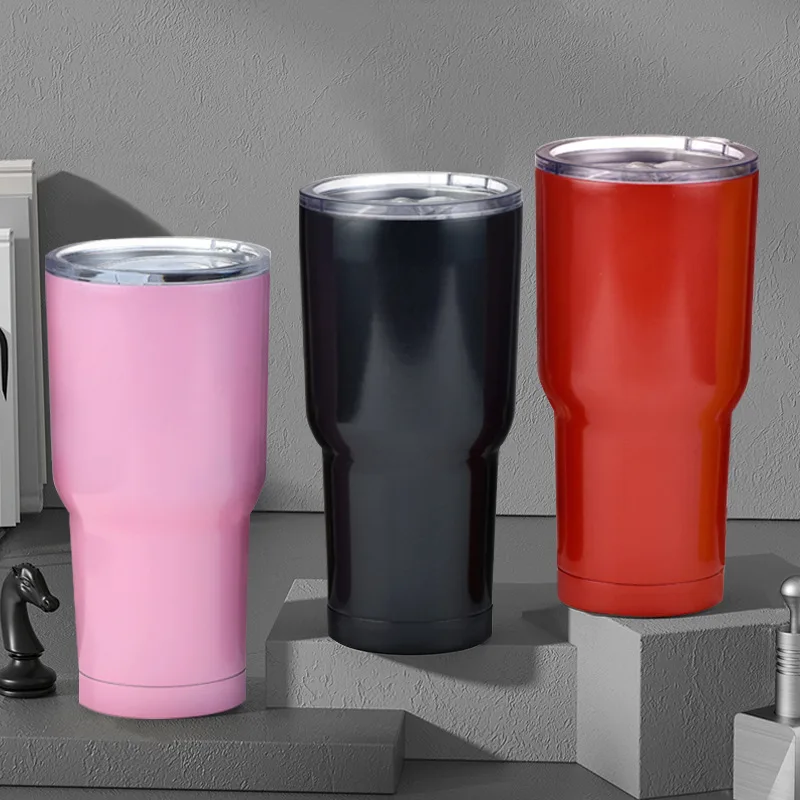 30 oz Sports fan Tumbler with Flip Lid and Straw Stainless Steel Travel Mug Classic