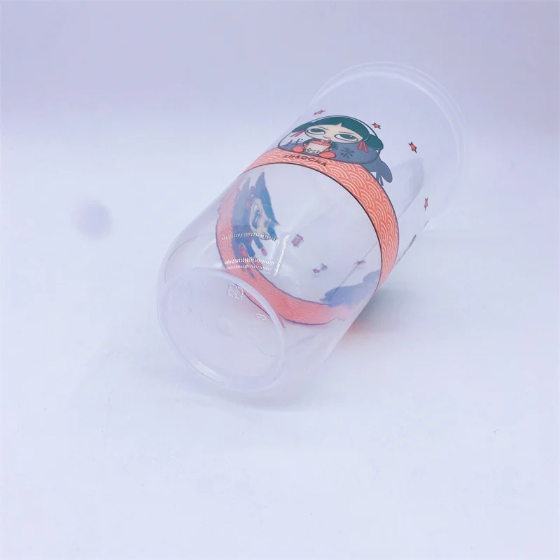 500ml 700ml 360mlcustom Print logo Bubble Tea Drinking Plastic PP Cup