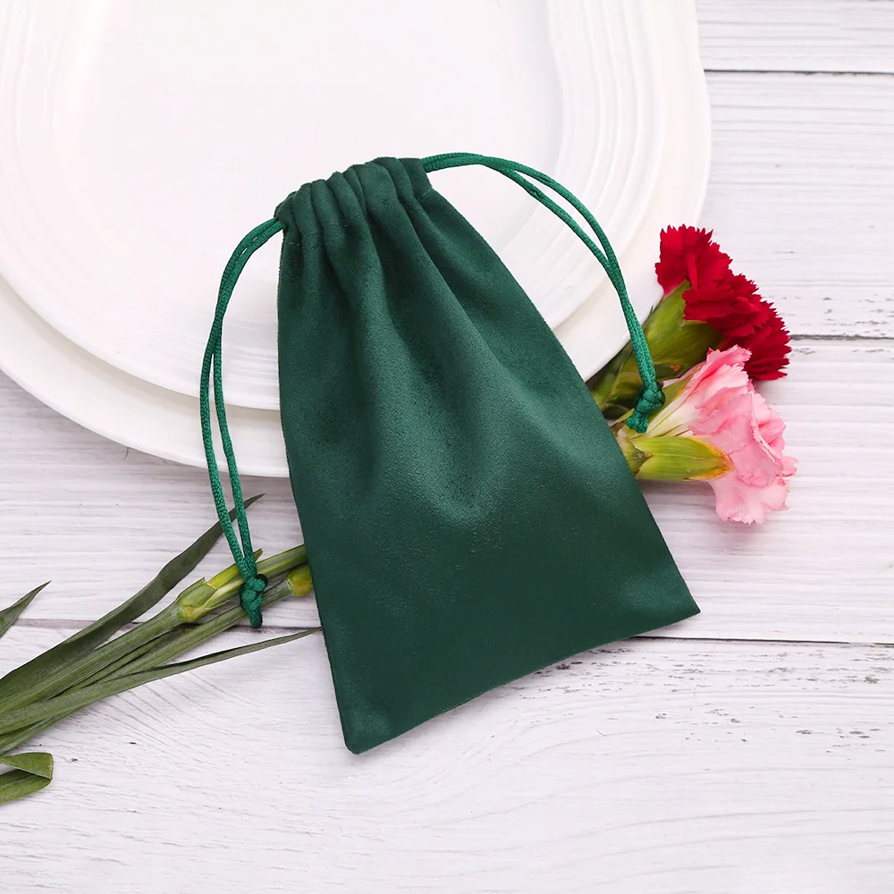 Velvet Jewelry pouch Packaging Pouches Chic Wedding Favor Gift Bag Velvet Drawstring Pouch