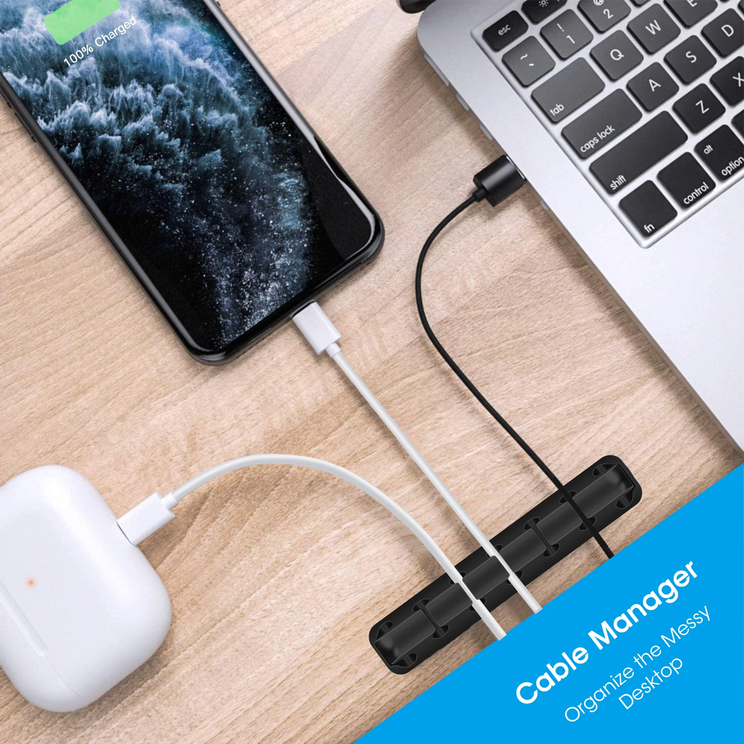 Multipurpose Silicone Desktop Fixe Phone Cable Winder Earphone Clip Charger Organizer Management Wire Cord Holder