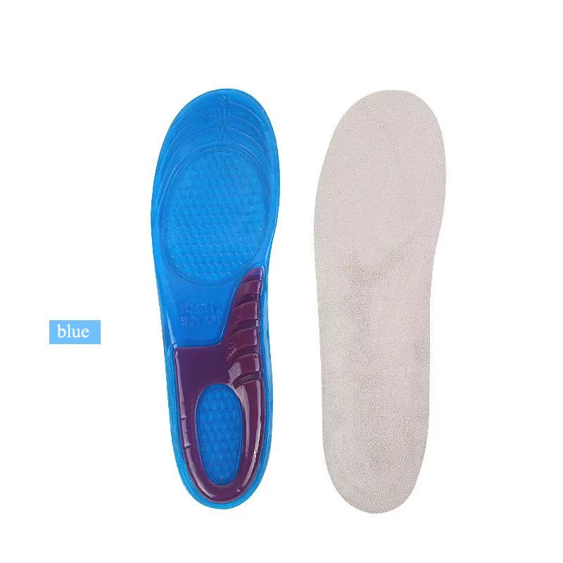 Hot Selling Soft Silicone Gel Shoe Insoles Foot Care Cushioned Running Insoles Sports Massage Insert Cushions