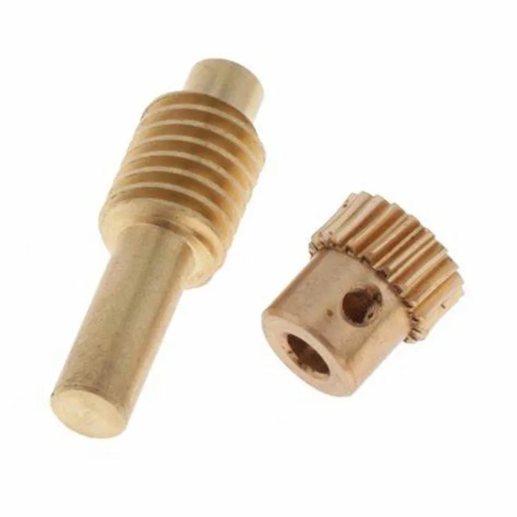 Carbon Steel Worm Wheel Gear Shaft 0.5 Modulus 20T 32T 40Cr Reduction Ratio Gear Shaft