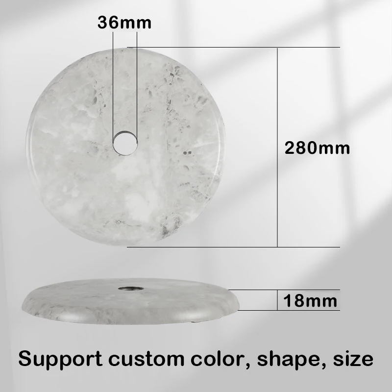 2024 Custom color size OEM ODM new material Eco-friendly wooden stand round fan base wheels parts counterweight