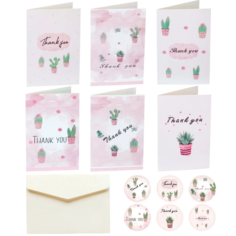 Small Business Holiday Greeting Card Christmas New Year Envelope Thank You Greeting Cards Set