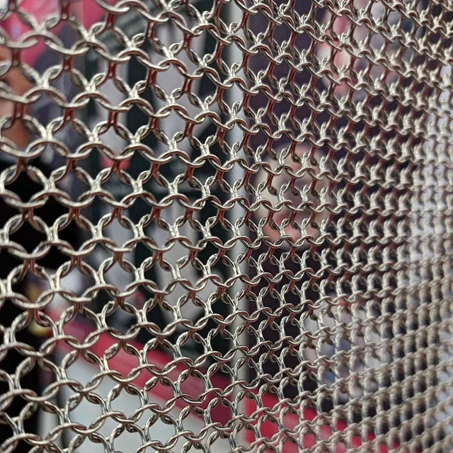 Welded Stainless steel ring mesh chain mail decorative curtain