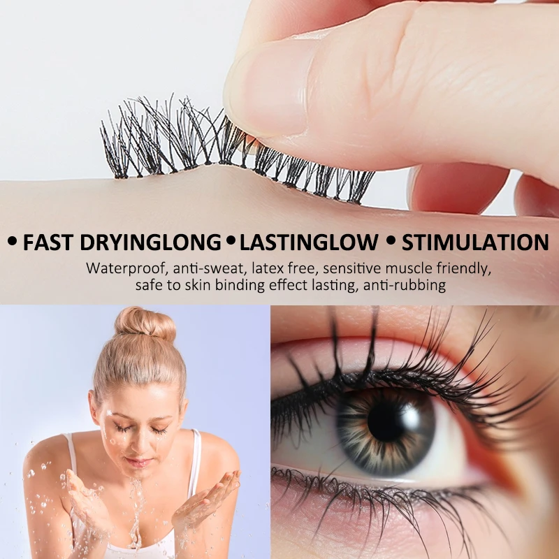 0.5s 1s 2s Second Waterproof Eyelash Extension Glue Custom Lash Glue for Eyelash Extension Black Clear Eyelash Glue