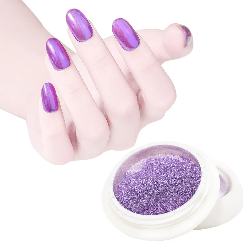 Factory Hot Sell 19 Colors Shining Mirror Nail Polish Chrome Powder Pigment