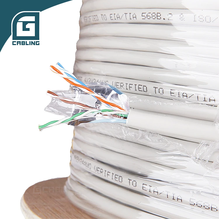 Gcabling Pure copper oxygen-free communication cable cat6 cable reel 100m cat6 cable manufacturers