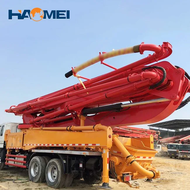 2024 New Factory Price Portable Mobile Concrete Boom Pump Truck Mounted 20m-68m for High-rise Buildings