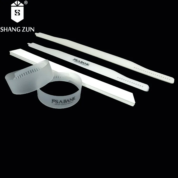 Wholesale plastic PET collar band shirt support for shirt packaging banded collar denim shirts for men