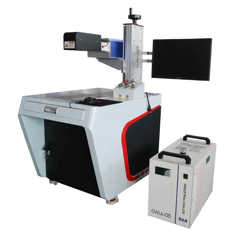 3D Dynamic focusing 5W 10W  UV laser marking machine for egular curved surface irregular curved surface