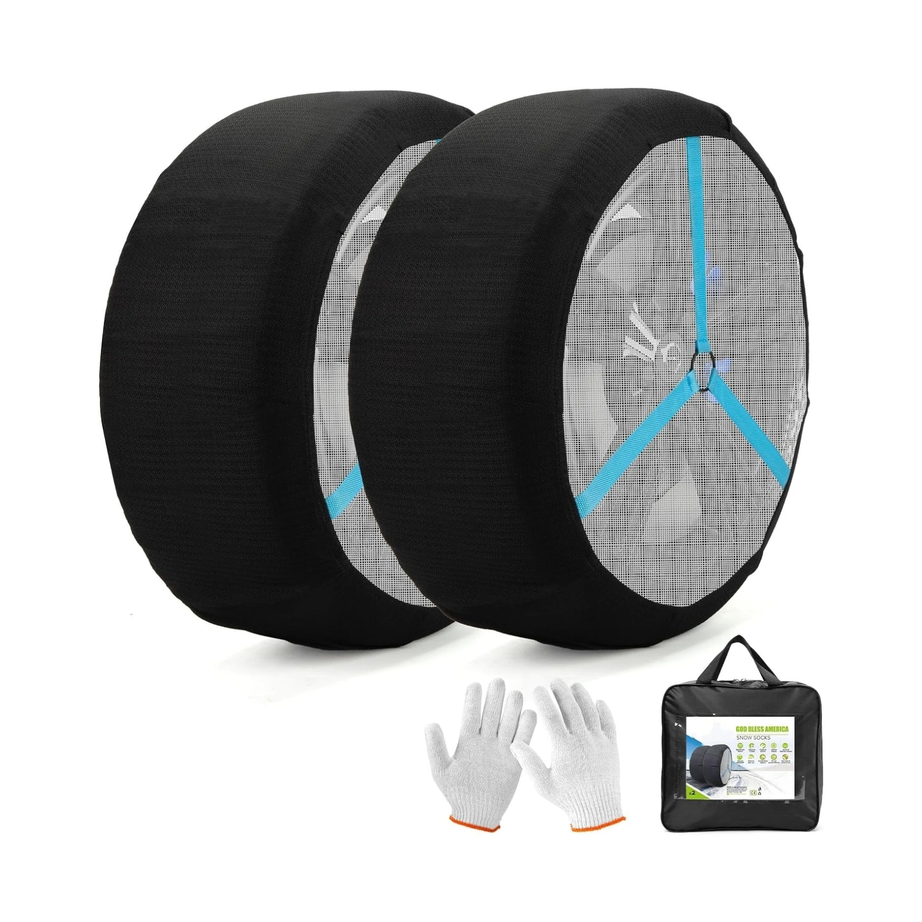 Snow Socks for Tires, Snow Socks Snow Chain for Car SUV Pickup Easy to Use, Ultimate Grip,Protector Safely In The Snown t
